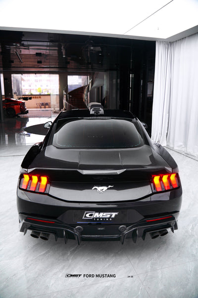 Ford Mustang S650 2.3 Ecoboost 5.0 GT Dark Horse 2024-ON with Aftermarket Parts - V2 Rear Diffuser Carbon Fiber / FRP from CMST Tuning