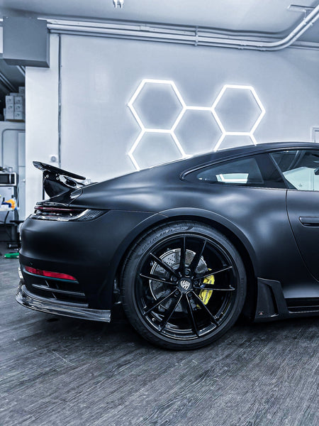 Porsche 911 992 992.1 Carrera Base/S/T/4/4S/Targa 4/Targa 4S/GTS 2020 2021 2022 2023 2024 with Aftermarket Parts - V2 Rear Wing Carbon Fiber/FRP from CMST Tuning