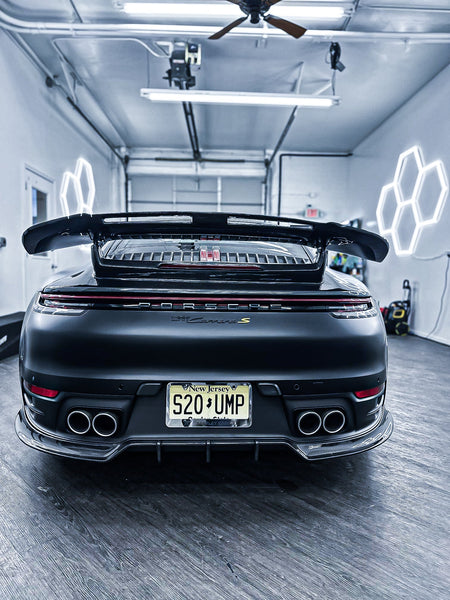 Porsche 911 992 992.1 Carrera Base/S/T/4/4S/Targa 4/Targa 4S/GTS 2020 2021 2022 2023 2024 with Aftermarket Parts - V2 Rear Wing Carbon Fiber/FRP from CMST Tuning