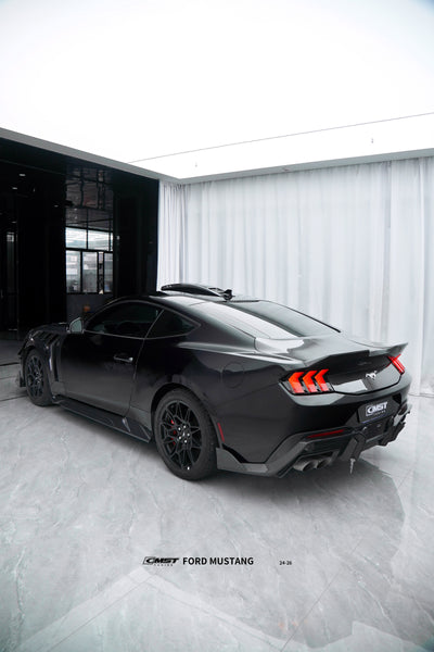 Ford Mustang S650 2.3 Ecoboost 5.0 GT Dark Horse 2024-ON with Aftermarket Parts - V2 Side Skirts Carbon Fiber / FRP from CMST Tuning