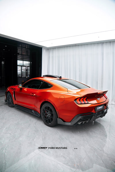 Ford Mustang S650 2.3 Ecoboost 5.0 GT Dark Horse 2024-ON with Aftermarket Parts - V2 Side Skirts Carbon Fiber / FRP from CMST Tuning