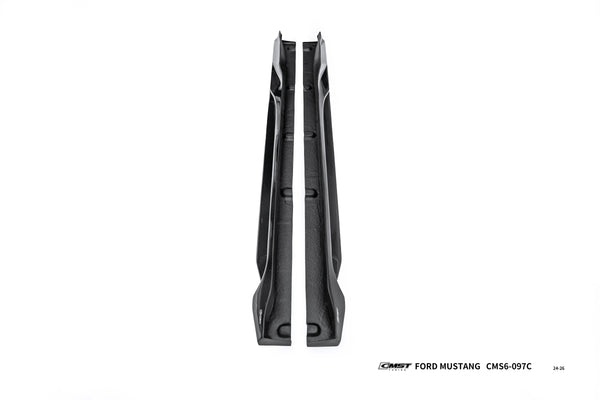 Ford Mustang S650 2.3 Ecoboost 5.0 GT Dark Horse 2024-ON with Aftermarket Parts - V2 Side Skirts Carbon Fiber / FRP from CMST Tuning