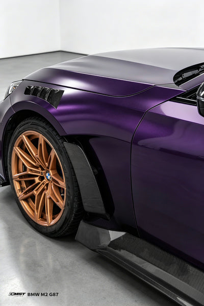 BMW M2CS M2 G87 2023-ON with Aftermarket Parts - V1 Style Front Fenders Dry Pre-preg Carbon Fiber / FRP from CMST Tuning