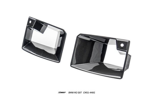 BMW M2CS M2 G87 2023-ON with Aftermarket Parts - Front Side Intake Vent Replacement Trim Dry Pre-preg Carbon Fiber / FRP from CMST Tuning