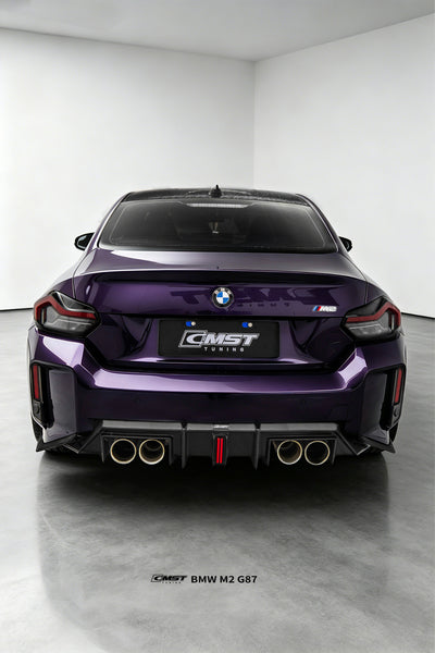 BMW M2CS M2 G87 2023-ON with Aftermarket Parts - V2 Style Rear Diffuser Dry Pre-preg Carbon Fiber / FRP from CMST Tuning