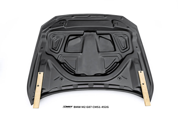 BMW M2CS M2 G87 2023-ON & 2 Series M240i 230i G42 2022-ON with Aftermarket Parts - V3 Style Hood Dry Pre-preg Carbon Fiber / FRP from CMST Tuning