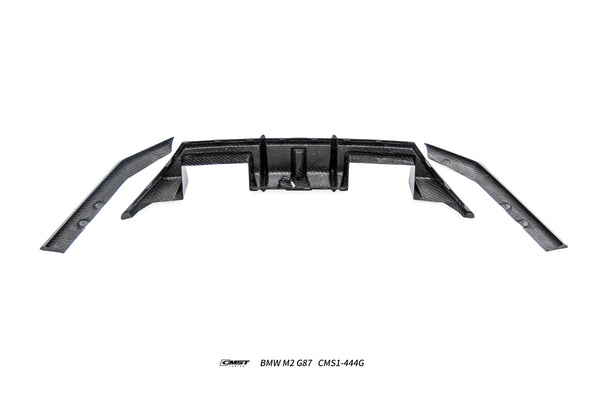 BMW M2CS M2 G87 2023-ON with Aftermarket Parts - V2 Style Rear Diffuser Dry Pre-preg Carbon Fiber / FRP from CMST Tuning