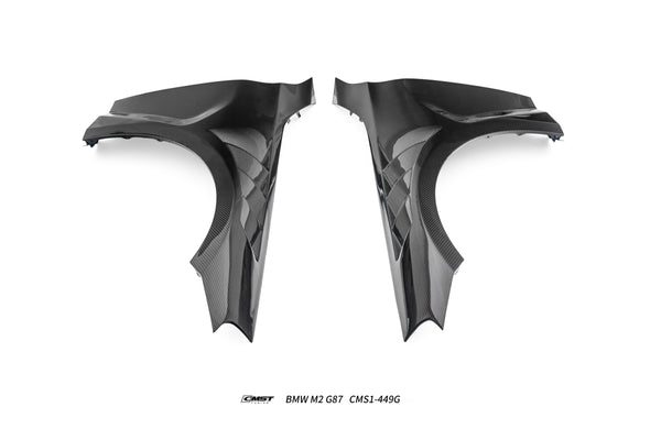 BMW M2CS M2 G87 2023-ON with Aftermarket Parts - V2 Style Front Fenders Dry Pre-preg Carbon Fiber / FRP from CMST Tuning