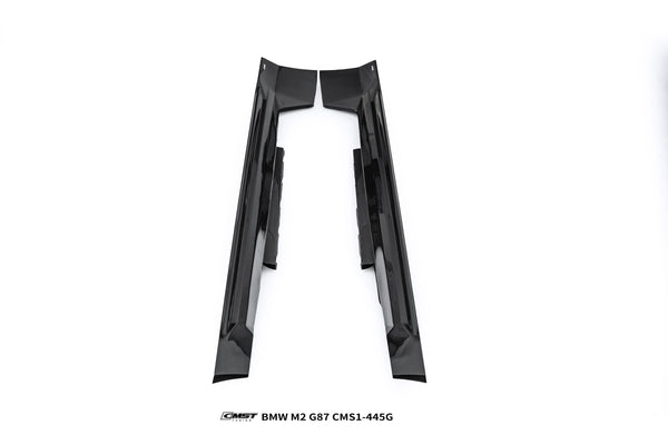 BMW M2CS M2 G87 2023-ON with Aftermarket Parts - V2 Style Side Skirts Dry Pre-preg Carbon Fiber / FRP from CMST Tuning