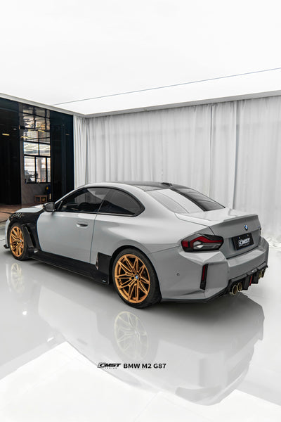 BMW M2CS M2 G87 2023-ON with Aftermarket Parts - V2 Style Side Skirts Dry Pre-preg Carbon Fiber / FRP from CMST Tuning