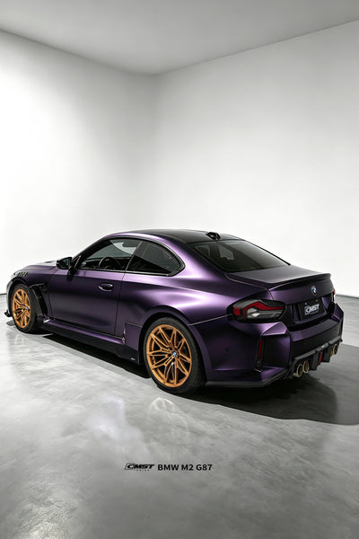 BMW M2CS M2 G87 2023-ON with Aftermarket Parts - V2 Style Side Skirts Dry Pre-preg Carbon Fiber / FRP from CMST Tuning