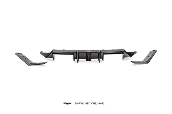 BMW M2CS M2 G87 2023-ON with Aftermarket Parts - V2 Style Rear Diffuser Dry Pre-preg Carbon Fiber / FRP from CMST Tuning
