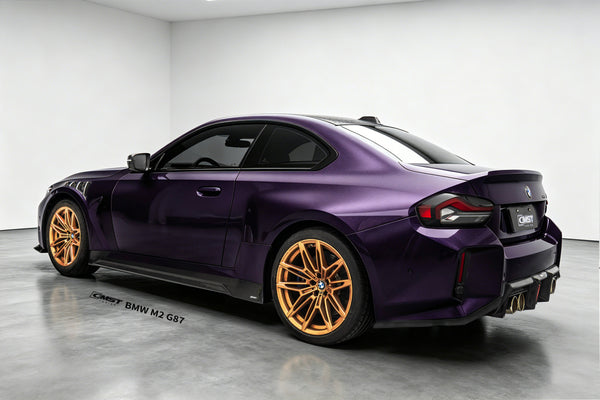BMW M2CS M2 G87 2023-ON with Aftermarket Parts - V2 Style Side Skirts Dry Pre-preg Carbon Fiber / FRP from CMST Tuning