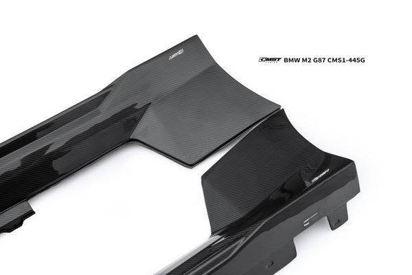 BMW M2CS M2 G87 2023-ON with Aftermarket Parts - V2 Style Side Skirts Dry Pre-preg Carbon Fiber / FRP from CMST Tuning