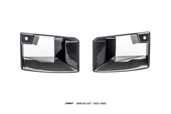 BMW M2CS M2 G87 2023-ON with Aftermarket Parts - Front Side Intake Vent Replacement Trim Dry Pre-preg Carbon Fiber / FRP from CMST Tuning