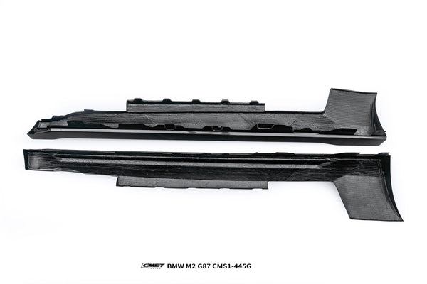 BMW M2CS M2 G87 2023-ON with Aftermarket Parts - V2 Style Side Skirts Dry Pre-preg Carbon Fiber / FRP from CMST Tuning