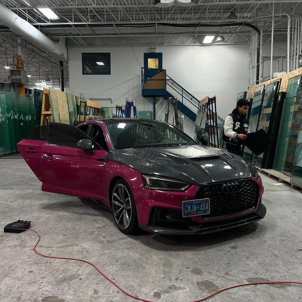 Audi RS5 S5 A5 B9 B9.5 2017 2018 2019 2020 2021 2022 2023 2024 Early 2025 with Aftermarket Parts - V2 Tempered Glass Transparent Hood Bonnet Carbon Fiber / FRP from CMST Tuning
