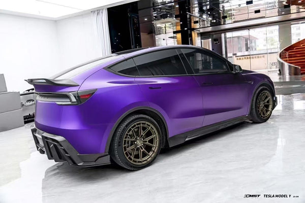 Tesla Model Y Juniper 2026-ON with Aftermarket Parts - V2 Rear Spoiler Carbon Fiber / FRP from CMST Tuning