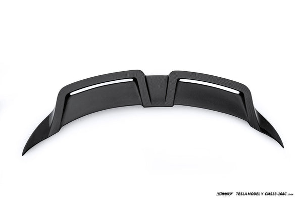 Tesla Model Y Juniper 2026-ON with Aftermarket Parts - V2 Rear Spoiler Carbon Fiber / FRP from CMST Tuning
