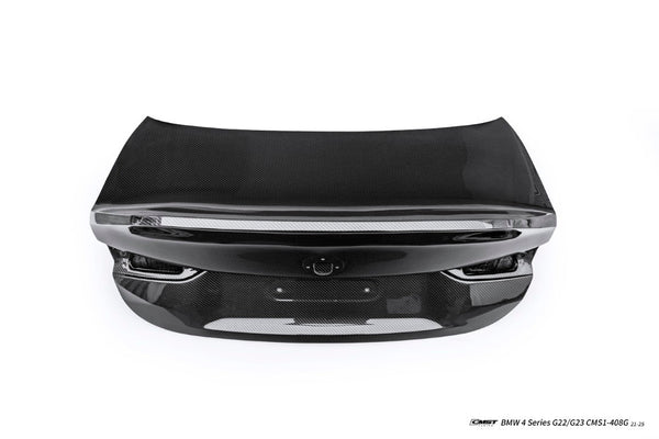 BMW 4 Series M440i 430i G22 2020-ON M4 G82 2020-ON with Aftermarket Parts - V2 Trunk Dry Pre-preg Carbon Fiber / FRP