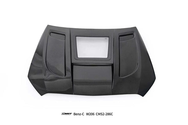 Mercedes Benz C-Class C63S C63 C43 AMG C300 W206 S206 2021-ON with Aftermarket Parts - V2 Hood Carbon Fiber / FRP from CMST Tuning