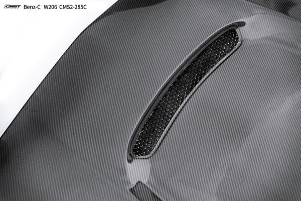 Mercedes Benz C-Class C63S C63 C43 AMG C300 W206 S206 2021-ON with Aftermarket Parts - V1 Hood Carbon Fiber / FRP from CMST Tuning