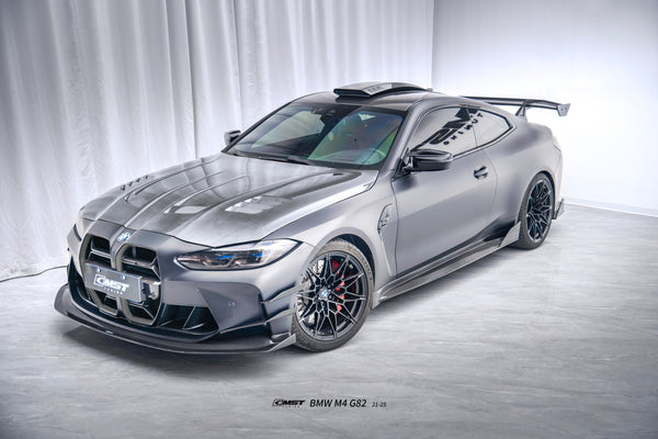 BMW M3CS M3C M3 G80 G81 2021-ON & M4CS M4C M4 G82 G83 2021-ON (Left Hand Drive Only) with Aftermarket Parts - Mirror Caps Dry Pre-preg Carbon Fiber / FRP from CMST Tuning