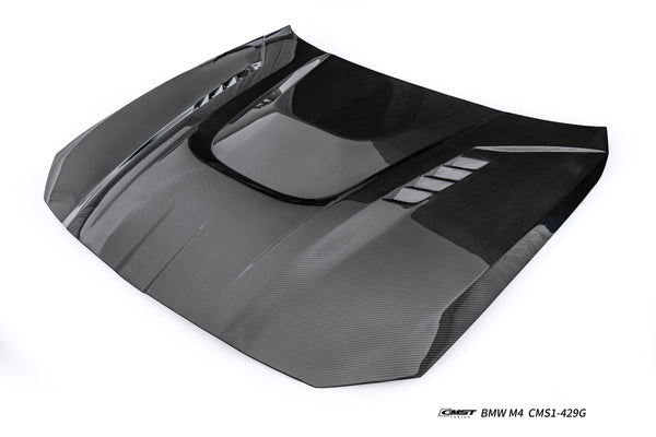 BMW M3CS M3C M3 G80 G81 2021-ON &  M4CS M4C M4 G82 G83 2021-ON with Aftermarket Parts - V4 Style Hood Carbon Fiber / FRP from CMST Tuning