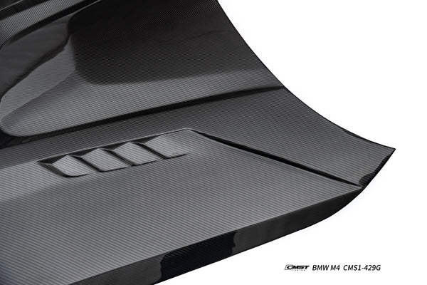 BMW M3CS M3C M3 G80 G81 2021-ON &  M4CS M4C M4 G82 G83 2021-ON with Aftermarket Parts - V4 Style Hood Carbon Fiber / FRP from CMST Tuning