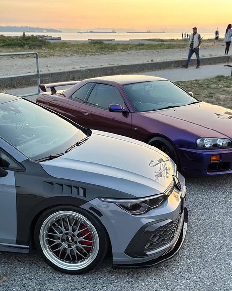 Volkswagen Golf GTI / R-Line / R MK8 MK8.5 2022 2023 2024 with Aftermarket Parts - Front Fenders Pre-preg Carbon Fiber / FRP from CMST Tuning