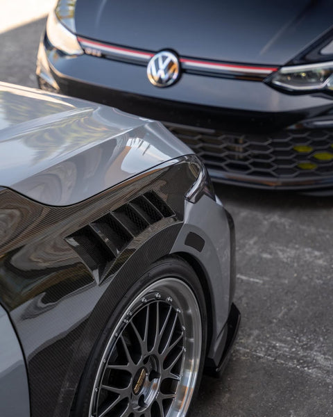 Volkswagen Golf R GTI Base MK8 2022-ON with Aftermarket Parts - Carbon Fiber / FRP Front Fenders from CMST Tuning