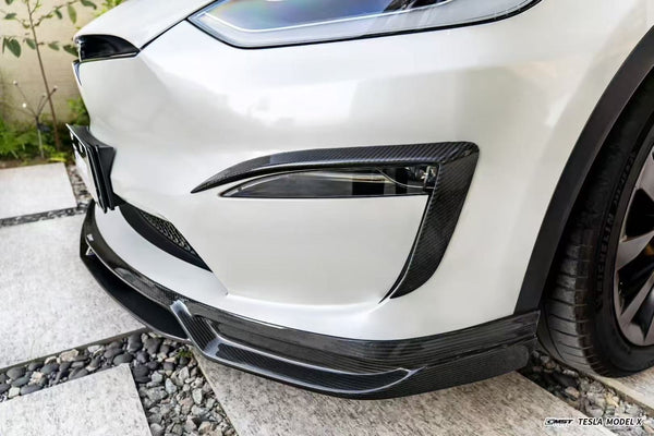 CMST Tuning Carbon Fiber Front Upper Valences for Tesla Model X 2022-ON