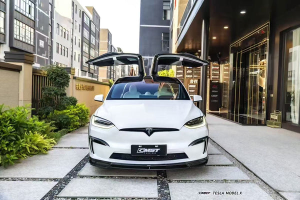 CMST Tuning Carbon Fiber Front Upper Valences for Tesla Model X 2022-ON