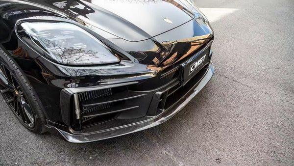 Porsche Panamera 976 Base 4 4S E-Hybird 2024 with Aftermarket Parts - Front Canards Pre-preg Carbon Fiber / FRP from CMST Tuning