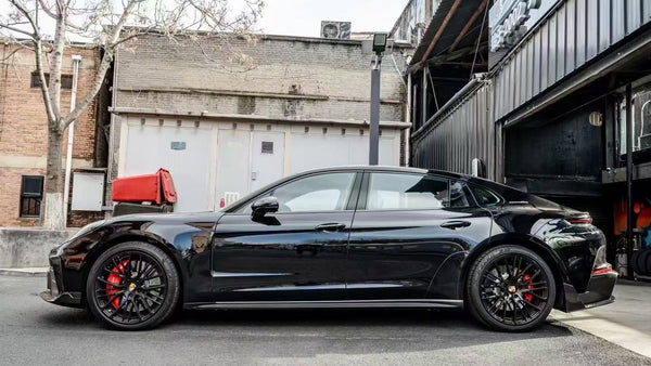 Porsche Panamera 976 Base 4 4S E-Hybird GTS Turbo 2024 with Aftermarket Parts - Side Skirts Pre-preg Carbon Fiber / FRP from CMST Tuning