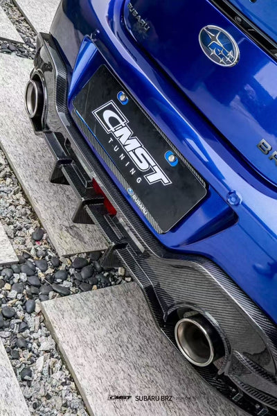 Subaru BRZ ZD8 & Toyota GR86 ZN8 2022 2023 2024 with Aftermarket Parts - V1 Style Rear Diffuser Carbon Fiber from CMST Tuning
