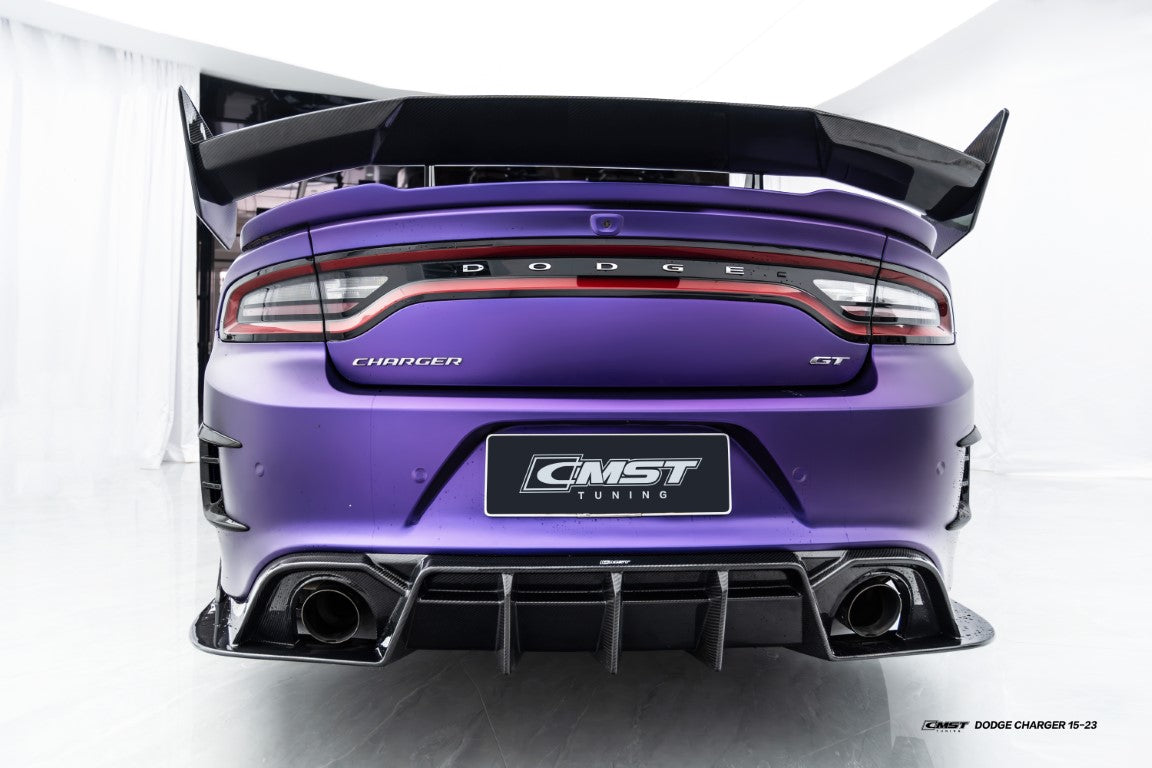 CMST Tuning Carbon Fiber Rear Diffuser & Canards for Dodge Charger GT R/T Daytona Scat Pack Hellcat