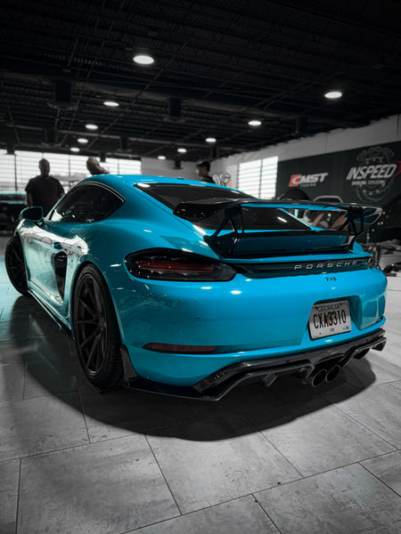 CMST V1 Rear Diffuser for Porsche 718 Cayman Boxster Base S T GTS Carbon Fiber/FRP