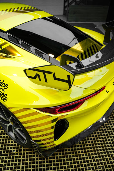 Lotus Emira 3.6 V6 2.0 Four-cylinder 2022-ON with Aftermarket Parts - V3 Rear Spoiler Dry Pre-preg Carbon Fiber / FRP