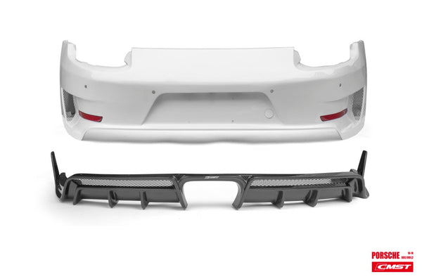 your Porsche 991.1 Carrera Base/S & 991.2 Carrera Base/S with CMST Tuning's Aftermarket Parts - Pre-preg Carbon or Vacuumed Carbon or FRP Rear Bumper Rear Diffuser