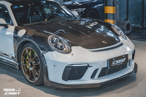 Porsche 991.1 /2 Carrera Base/S/Targa/4/4S/GTS/Turbo/Turbo S/GT3/GT3RS & 718 Cayman Boxster Base/S/T/GTS/GT4/Spyderwith Aftermarket Parts - Carbon Fiber or FRP Hood Bonnet from CMST Tuning