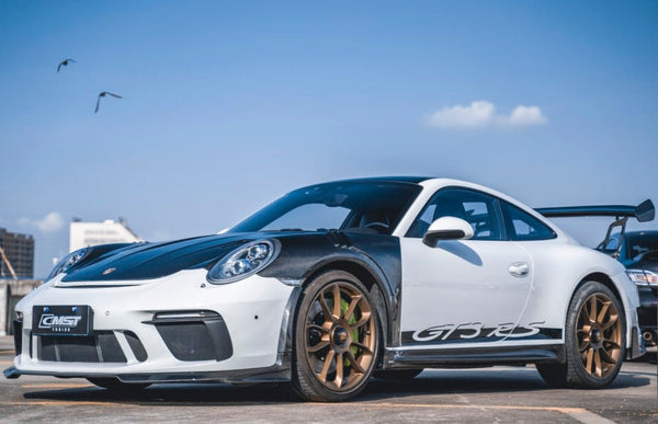 Porsche 991.1 Carrera Base/S 2012 2013 2014 2015 2016 & 991.2 Carrera Base/S 2017 2018 2019 with Aftermarket Parts - Side Skirts Carbon Fiber from CMST Tuning