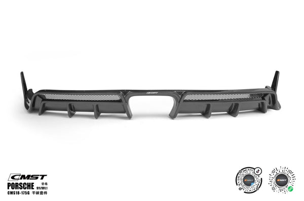 your Porsche 991.1 Carrera Base/S & 991.2 Carrera Base/S with CMST Tuning's Aftermarket Parts - Pre-preg Carbon or Vacuumed Carbon or FRP Rear Bumper Rear Diffuser