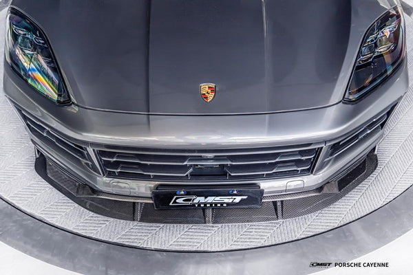 Porsche Cayenne 9Y0 Facelift 2024-ON with CMST Tuning's Aftermarket Parts - Pre-preg Carbon Fiber Front Lip