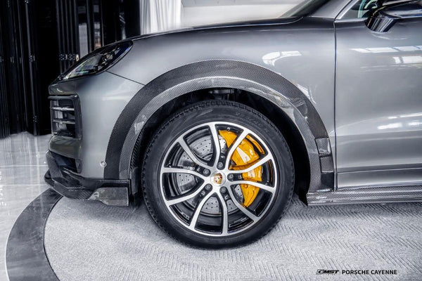 Porsche Cayenne 9Y0 Facelift 2024-ON with CMST Tuning's Aftermarket Parts - Pre-preg Carbon Fiber Wheel Arches