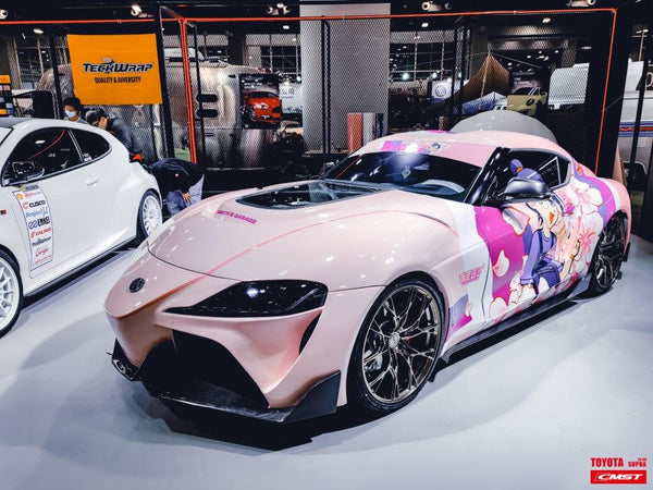 Toyota GR Supra A90 A91 2020-ON with CMST Tuning's Aftermarket Parts - Carbon Fiber Side Skirts & Lower Lip FT1 Conversion Kit