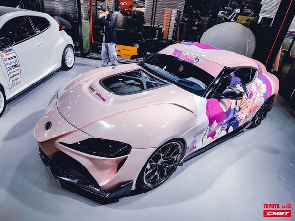 Toyota GR Supra A90 A91 2020-ON with Aftermarket Parts - FT1 Conversion Kit Hood Bonnet Carbon Fiber / FRP from CMST Tuning