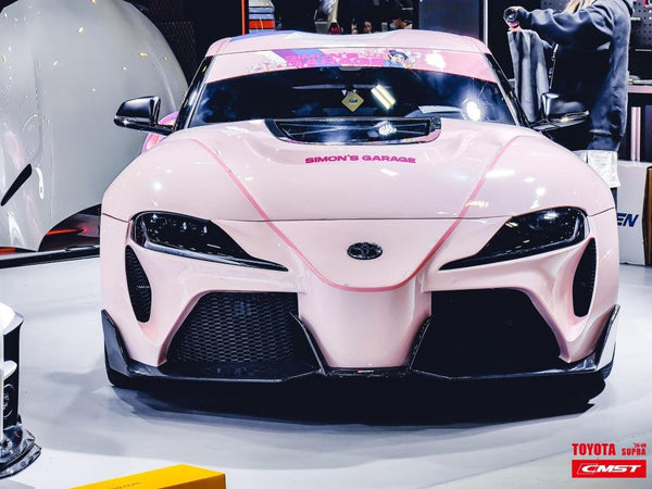 Toyota GR Supra A90 A91 2020-ON with Aftermarket Parts - FT1 Conversion Kit Hood Bonnet Carbon Fiber / FRP from CMST Tuning