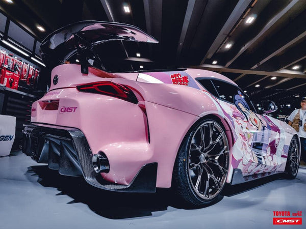 Toyota GR Supra A90 A91 2020-ON with Aftermarket Parts - FT1 Conversion Kit Rear Bumper Rear Diffuser Carbon Fiber / FRP from CMST Tuning