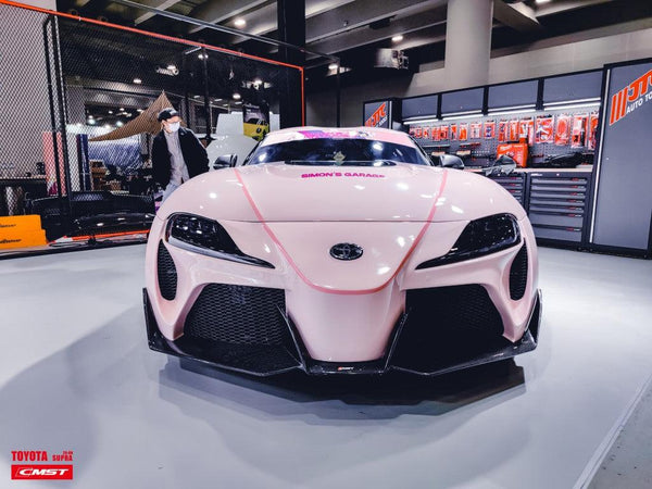 Toyota GR Supra A90 A91 2020-ON with Aftermarket Parts - FT1 Conversion Kit Hood Bonnet Carbon Fiber / FRP from CMST Tuning